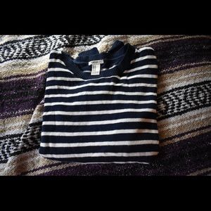 Blue and White Striped Forever 21 Sweater